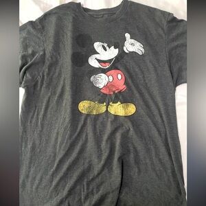 size large authentic disney mickey mouse distressed t-shirt